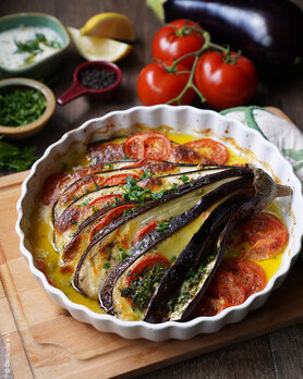 Gebackene Aubergine