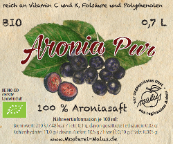 Produktfoto zu BIO-Aroniasaft PUR