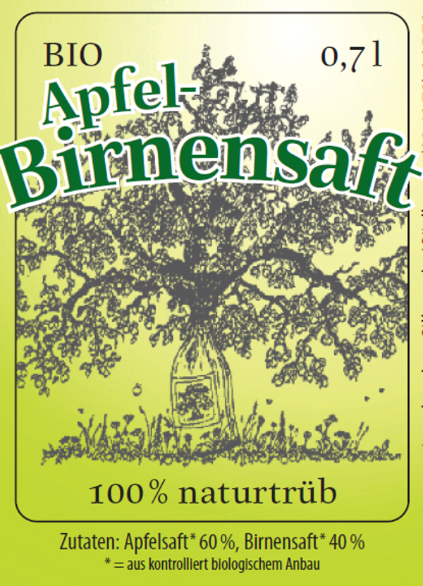 Produktfoto zu BIO-Apfel-Birnensaft