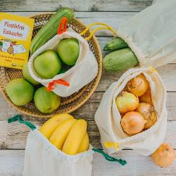 Produktfoto zu Brot-, Obst- & Gemüsebeutel 4er-Set