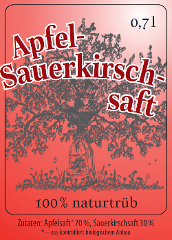 Produktfoto zu BIO-Apfel-Sauerkirschsaft