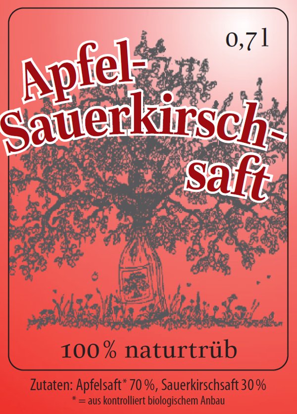 Produktfoto zu BIO-Apfel-Sauerkirschsaft